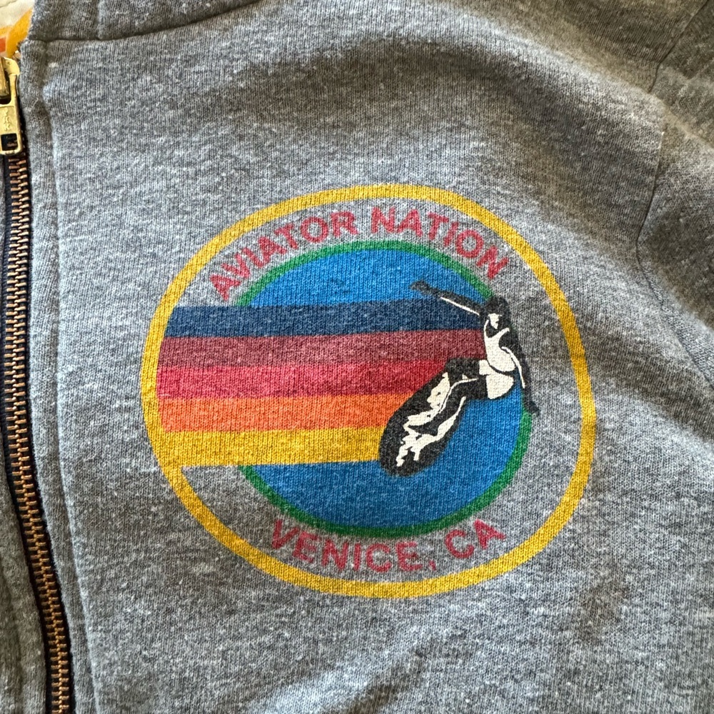 Aviator Nation Gray Hoodie with Rainbow Logo

Good condition. Minimal wear. - Picture 5 of 9